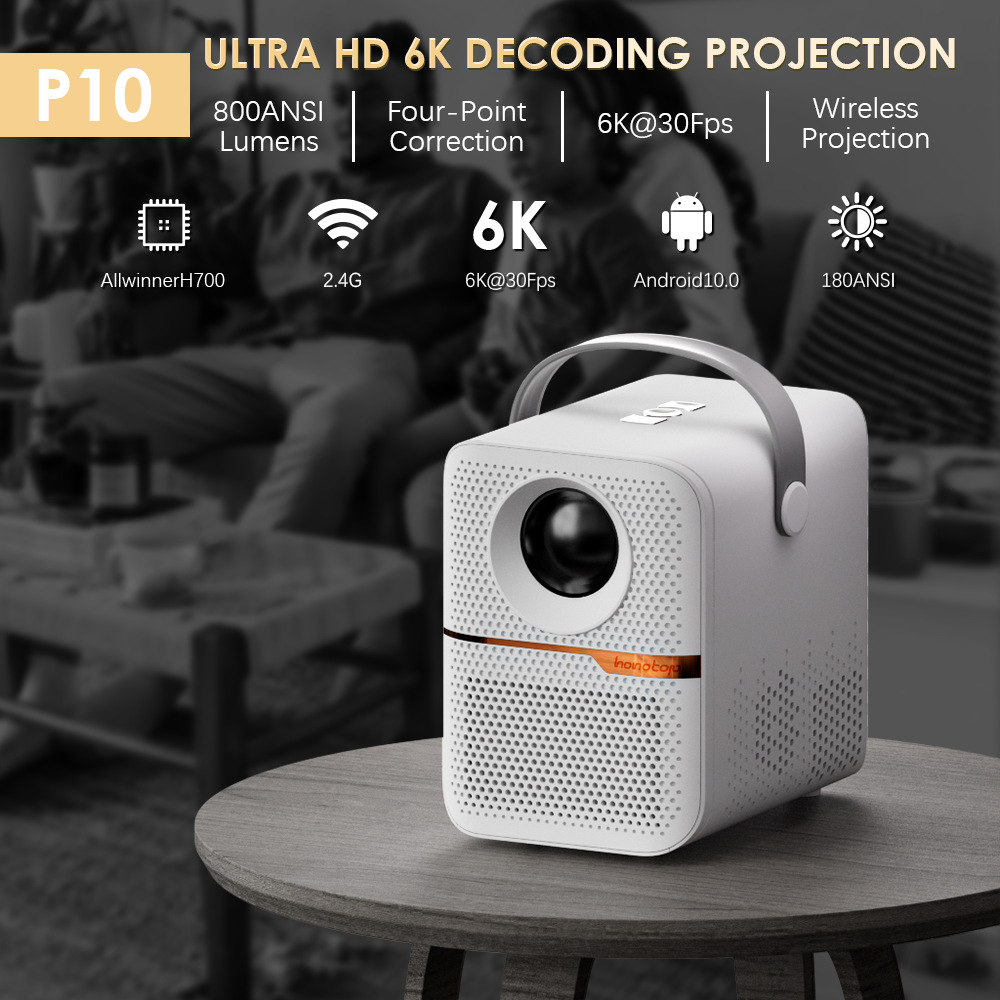 Smart Home X10 - P10 스마트 미니 프로젝터 300ANSI 루멘