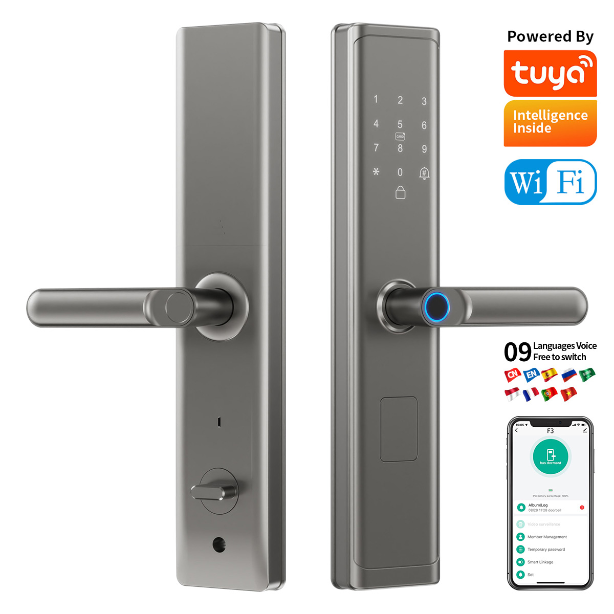 Smart Home Room - 투야 와이파이 TT락 앱 지문 스마트
