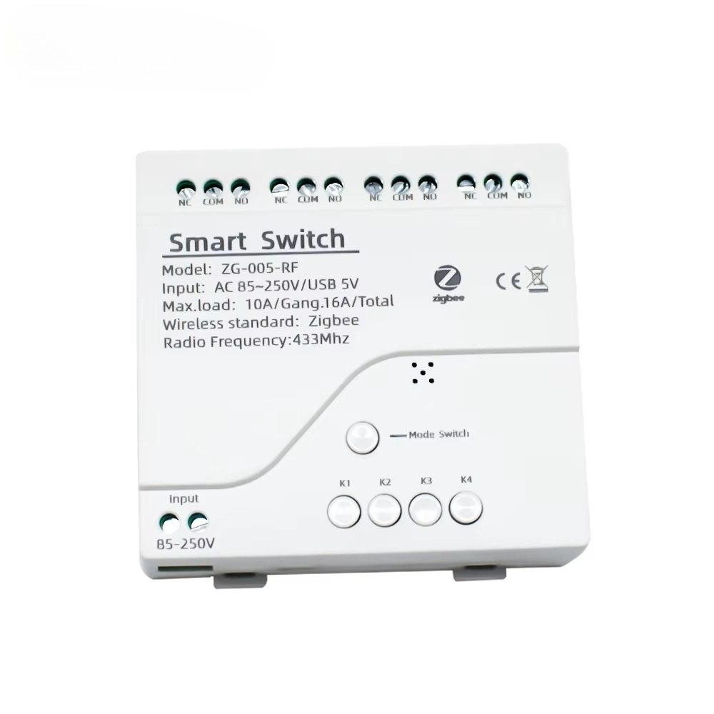 Smart Home Zigbee Gateway - 투야 4채널 지그비 스위치 릴레이 모듈