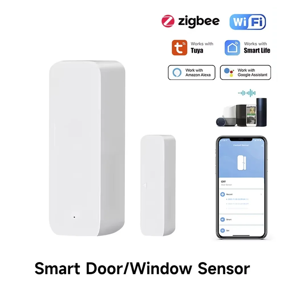 Smart Home Zigbee Gateway - 투야 지그비/와이파이 자석 도어 윈도우 센서