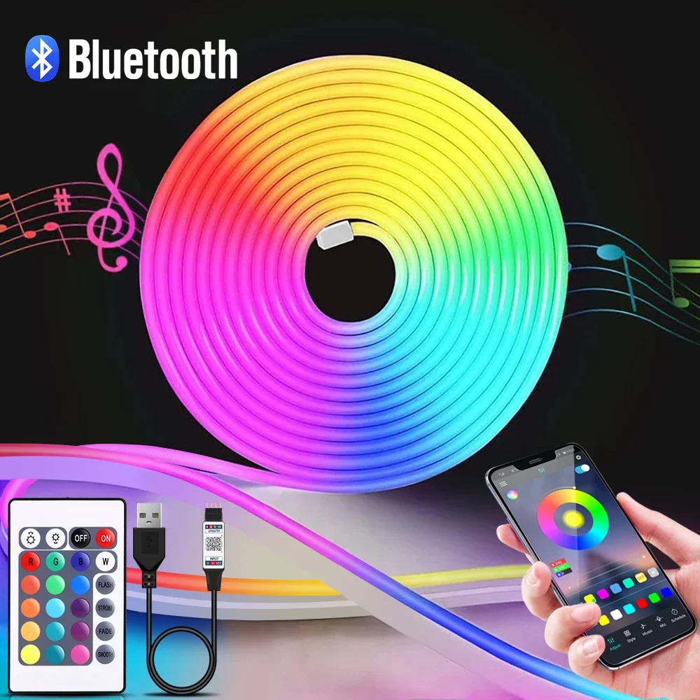 Smart Home Room - 1-5m RGB LED 네온 스트립 라이트