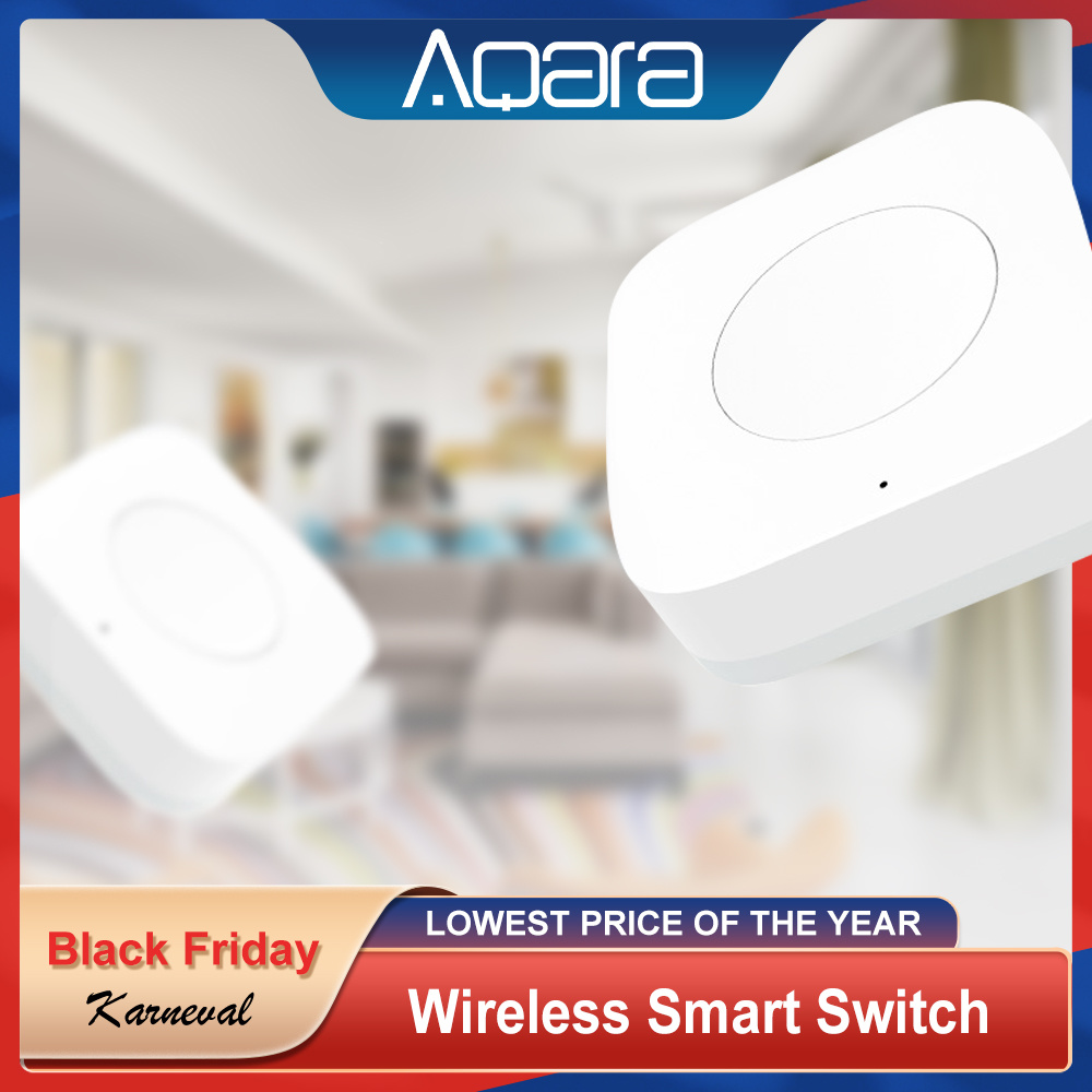 Aqara 스마트 홈 센서 무선 미니 스위치 지그비 단 - Smart Home Xiaomi Devices 리뷰 및 가격