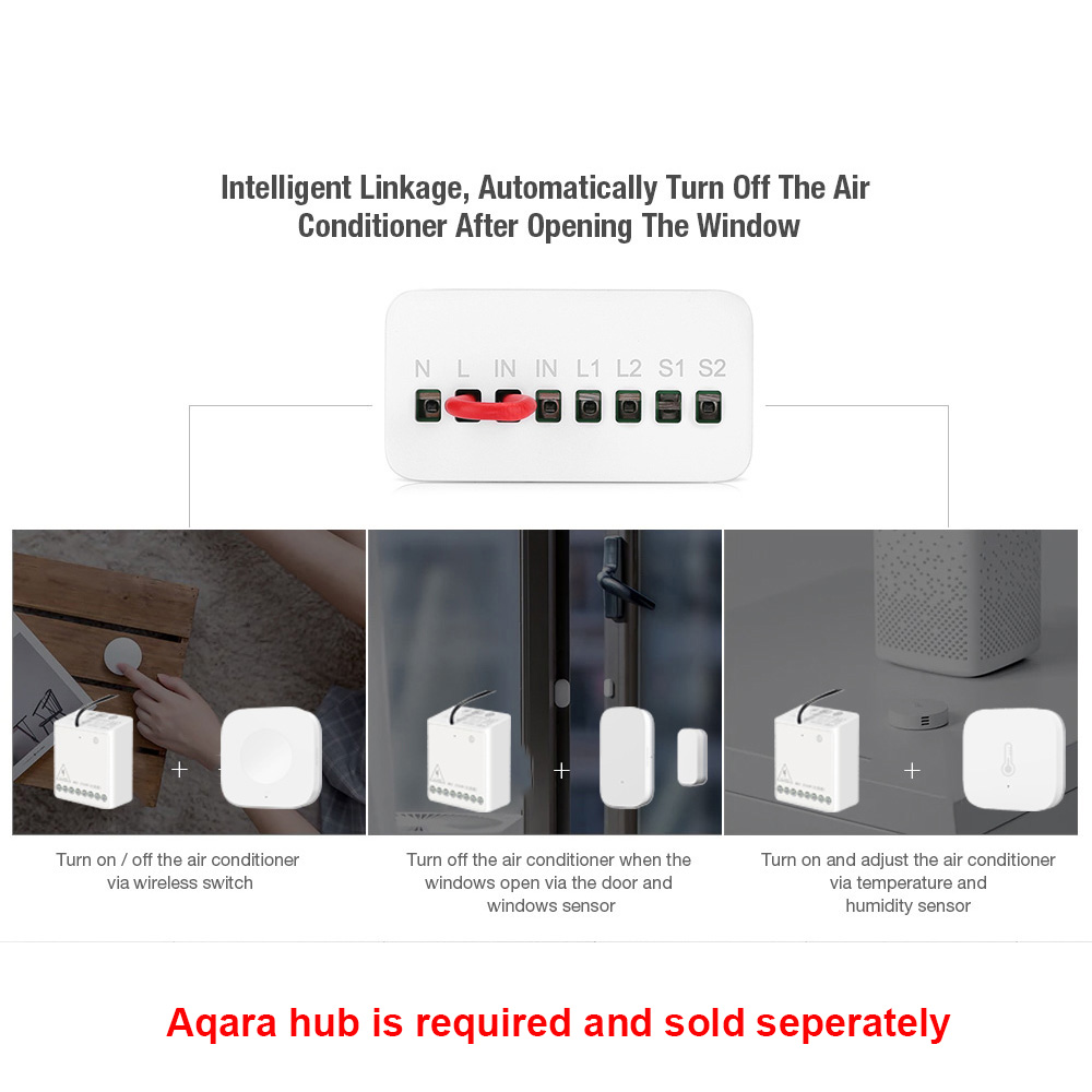 오리지널 Aqara 스마트 양방향 제어 모듈 릴레이 스 - Smart Home Xiaomi Devices 리뷰 및 가격