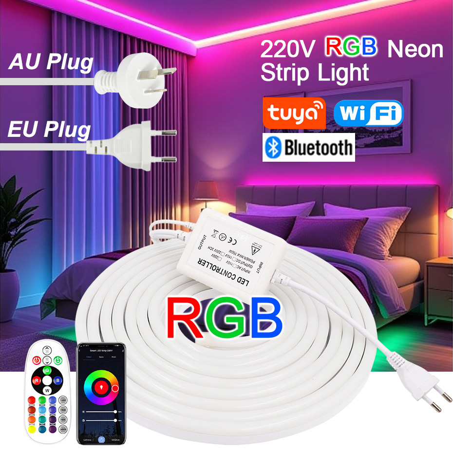 220V RGB LED 네온 스트립 (EU/AU 전원  - Smart Power Strip 리뷰 및 가격
