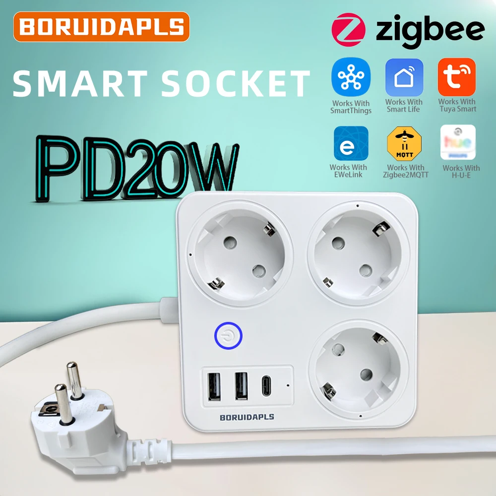 BORUIDAPLS ZigBee EU 스마트 멀티탭 P - Smart Power Strip 리뷰 및 가격