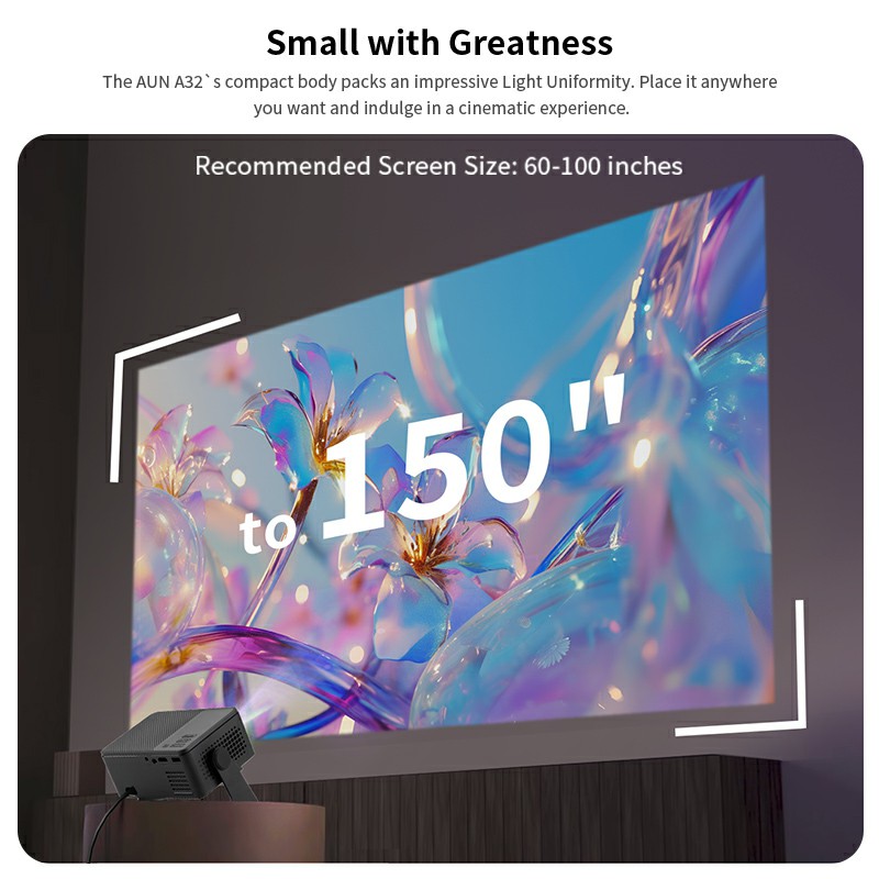 AUN 안드로이드 프로젝터 A32 Pro 미니 시네마  - Smart Home X10 리뷰 및 가격