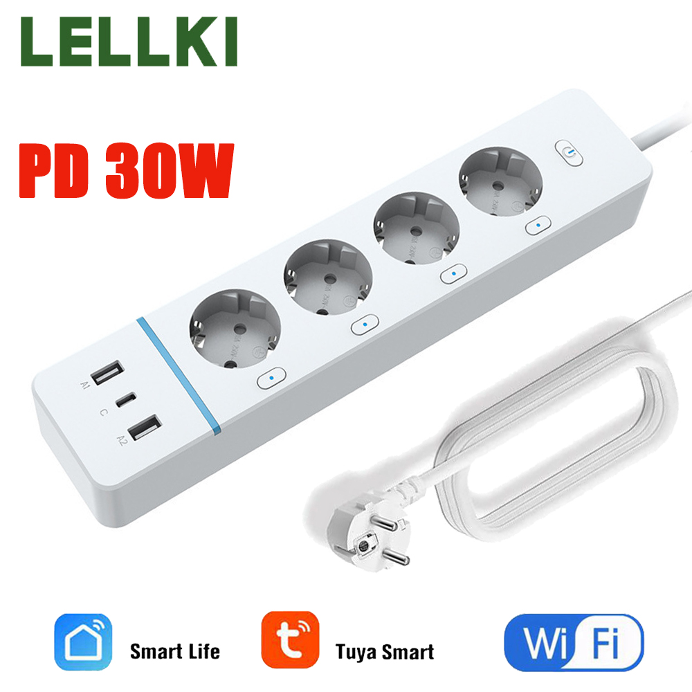 LELLKI WiFi 소켓 2A1C PD30W 파워 스 - Smart Power Strip 리뷰 및 가격