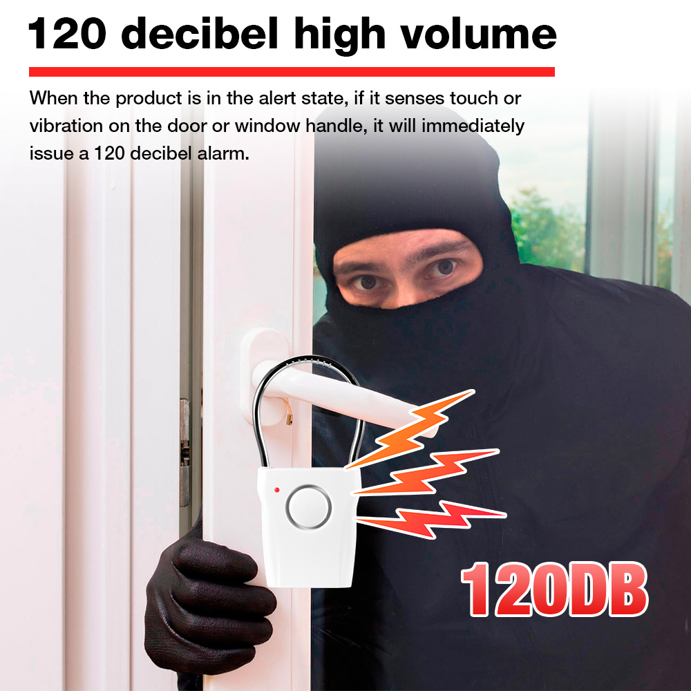 조정 가능한 설정이있는 120dB 도어 핸들 알람 여행 - Door Window Sensor 리뷰 및 가격