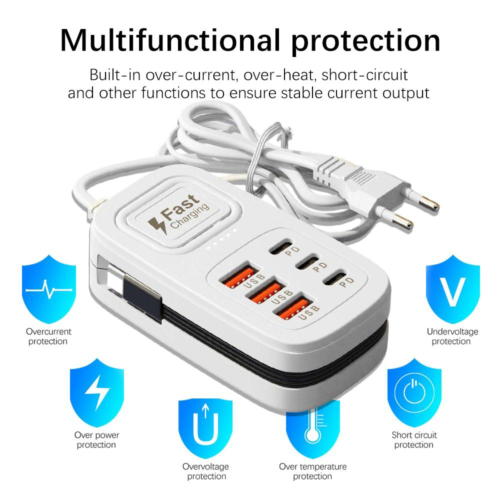 6포트 USB 고속 충전기 파워 스트립 데스크탑 스테이 - Smart Power Strip 리뷰 및 가격