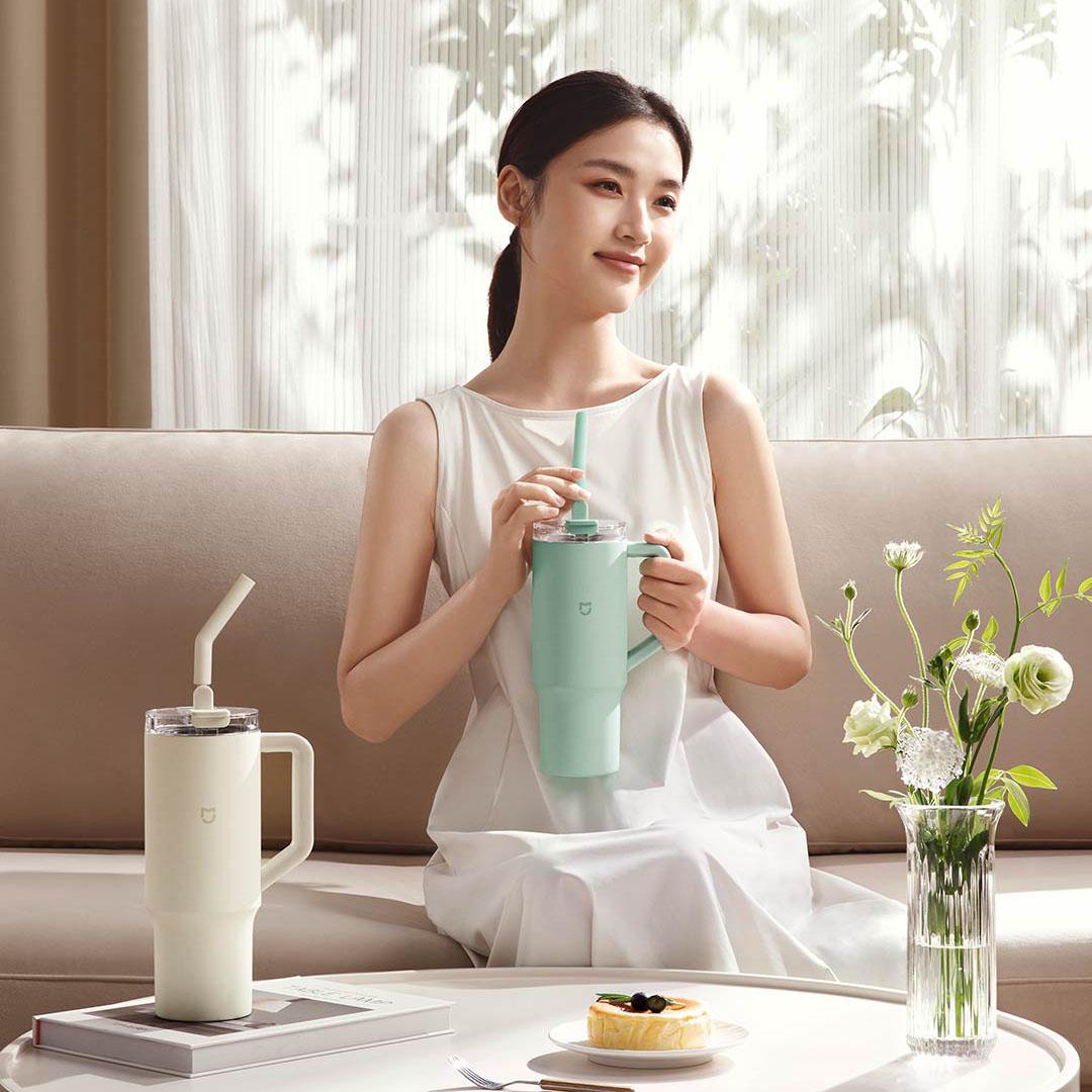 Xiaomi Mijia 스마트 밀짚 컵 1L 대용량 3 - Smart Home Xiaomi Devices 리뷰 및 가격